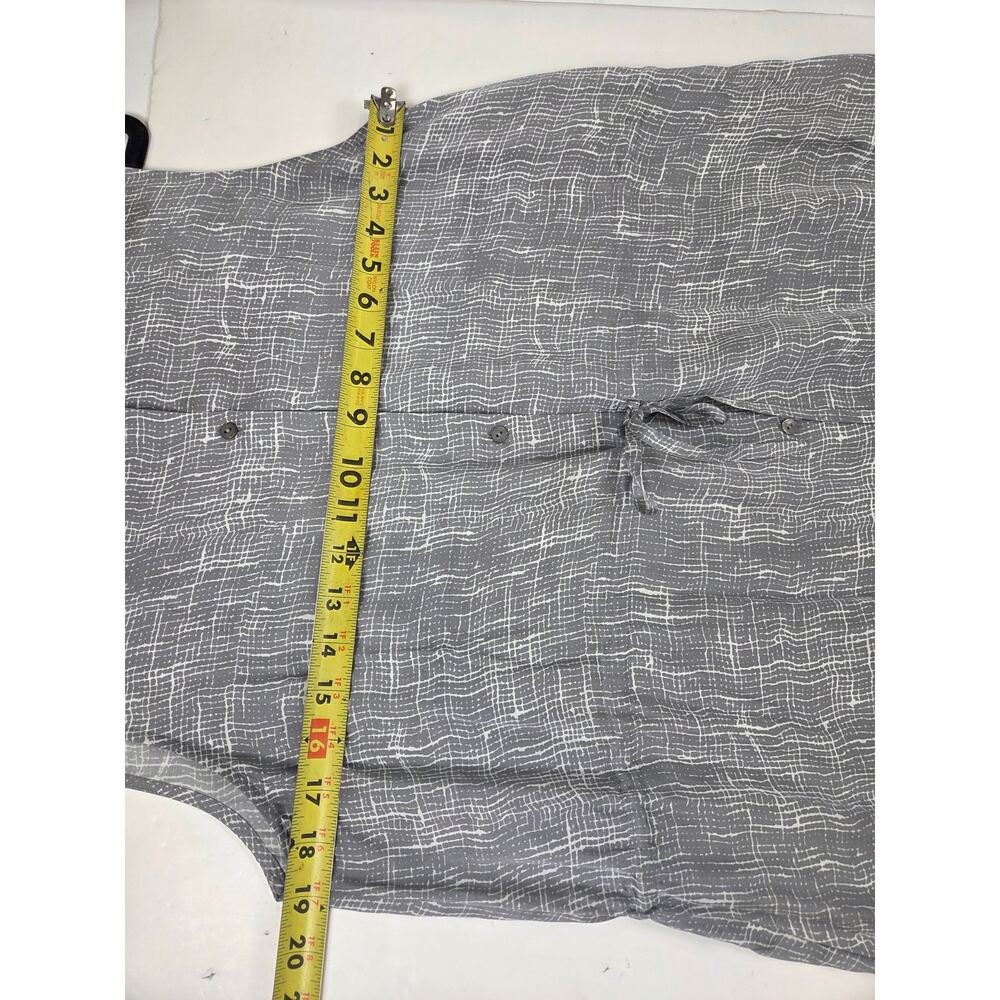 EILEEN FISHER Womens Sleeveless Button Front Silk Blend Pockets Drawstring M - Picture 4 of 6